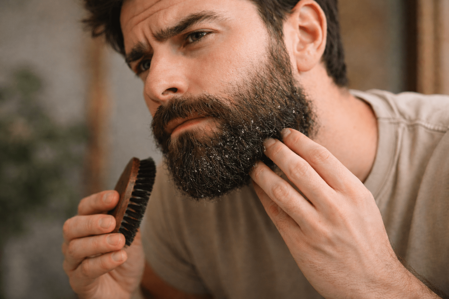 Caspa en la barba
