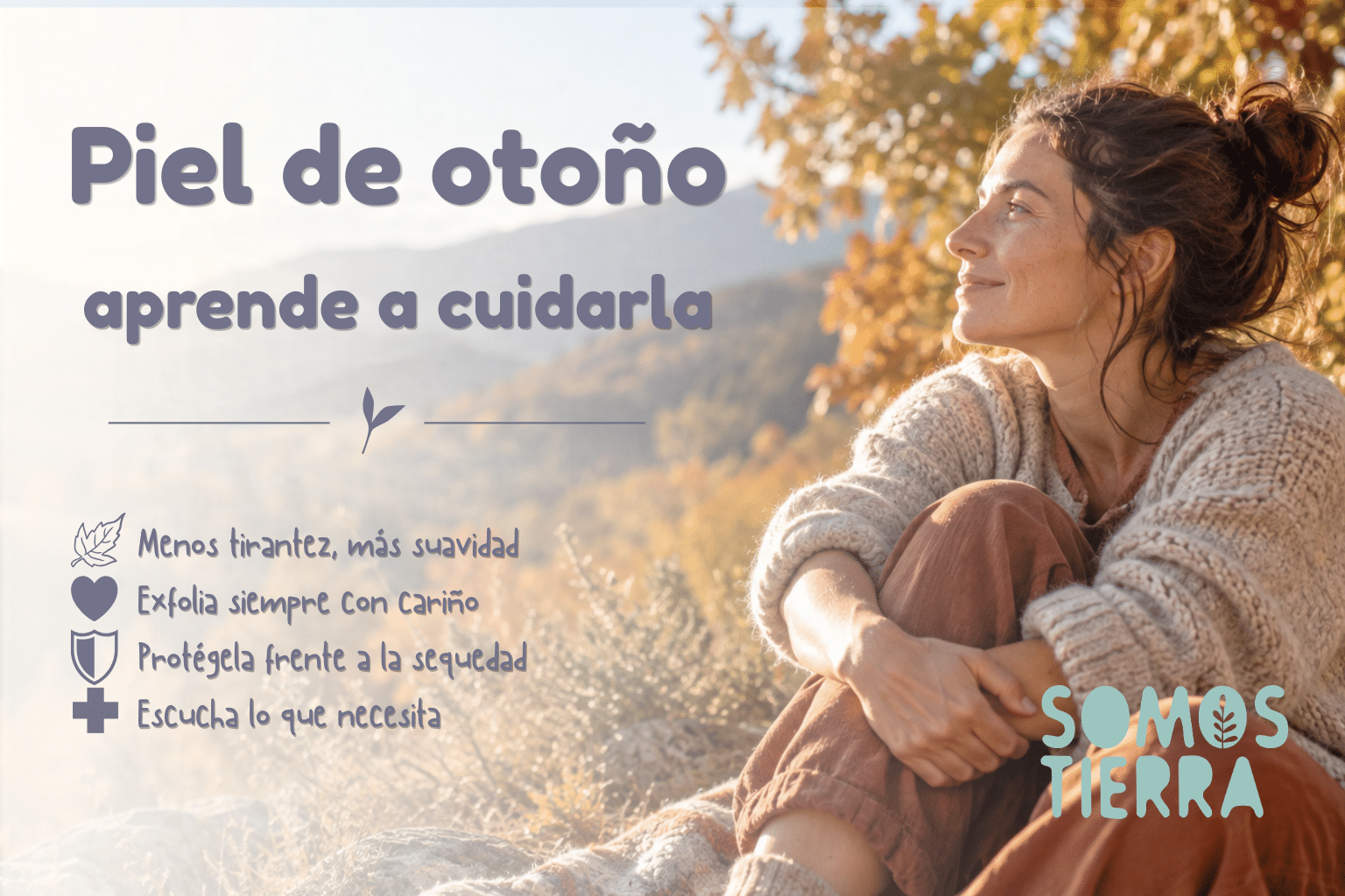 Cómo cuidar la piel en otoño de forma natural para evitar sequedad y tirantez